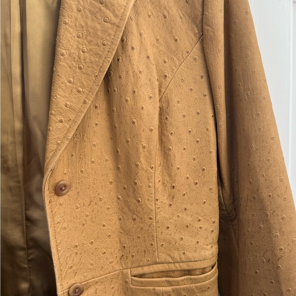 Unique Vintage Tan Blazer with Texture